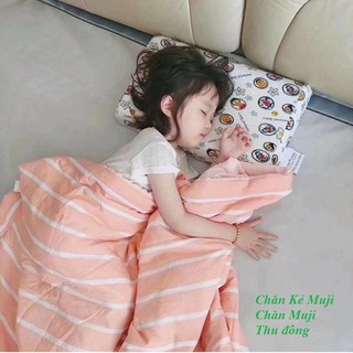 CHĂN KẺ MUJI KÈM TÚI