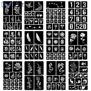 Timekey Khuôn Vẽ Hình Xăm Nghệ Thuật Cơ Thể Hình Cô Gái 40 Kiểu R5W9