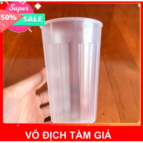 [  XẢ KHO NGHỈ BÁN ] Cốc Nhựa Trắng Sọc Uống Nước , Uống Nước Mía , Uống Bia Siêu Bền