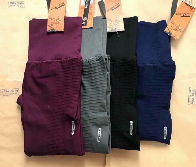 quần thể thao tập gym nâng mông nịt gell bụng siêu thần thánh ( vải dệt kim)