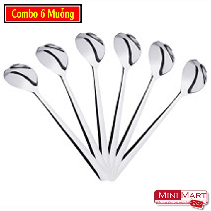 Bộ 6 muỗng INOX sinh tố ( hàng việt nam )