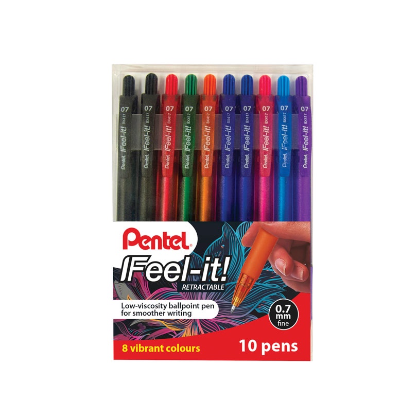 Bút Bi Bấm Nhật Bản Pentel BX417 | Trơn Mượt Không Đọng Mực | Ngòi 0.7mm