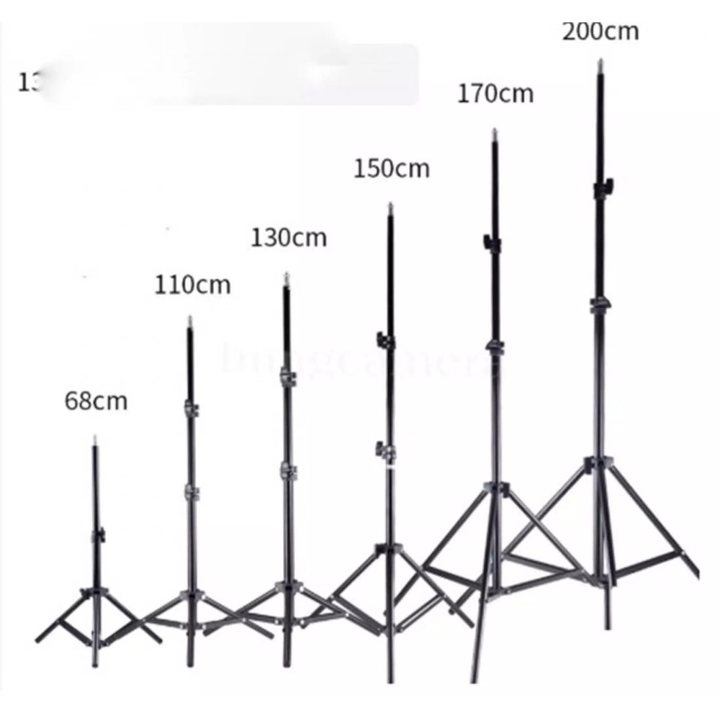 Gía đỡ điện thoại 3 chân hợp kim thép chắc chắn,đầu xoay 360*,điều chỉnh độ cao 2m1 quay tiktok,đèn livetream,dạy học