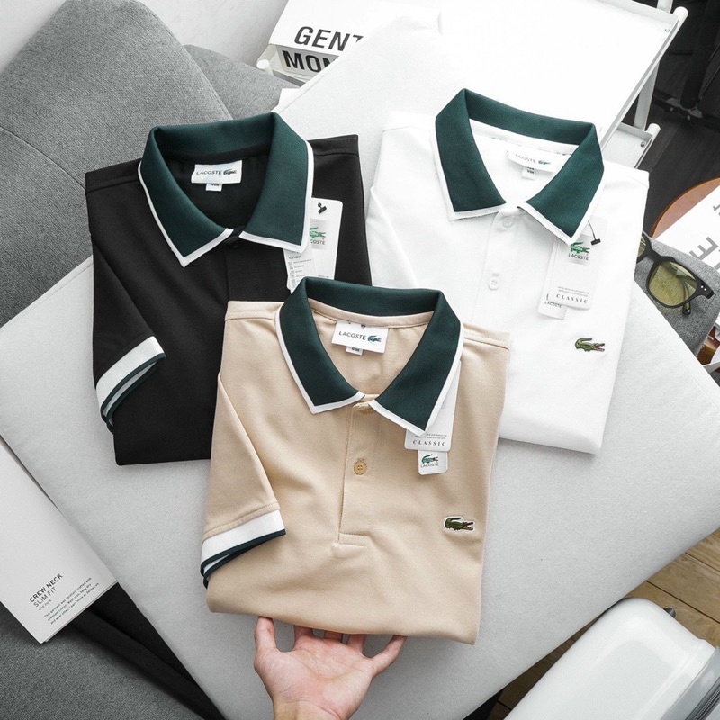 Áo thun nam polo có cổ thun cotton thấm hút tốt hàng cao cấp xuất xịn