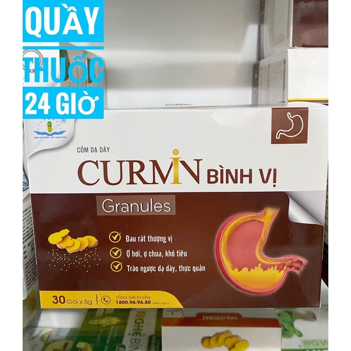CHÍNH HÃNG Cốm dạ dày Curmin Bình Vị hộp 30 gói