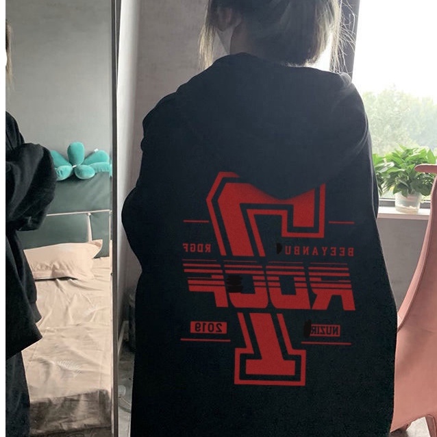 ZHELIHANGFEI Áo Hoodie Họa Tiết In Theo Phong Cách Preppy