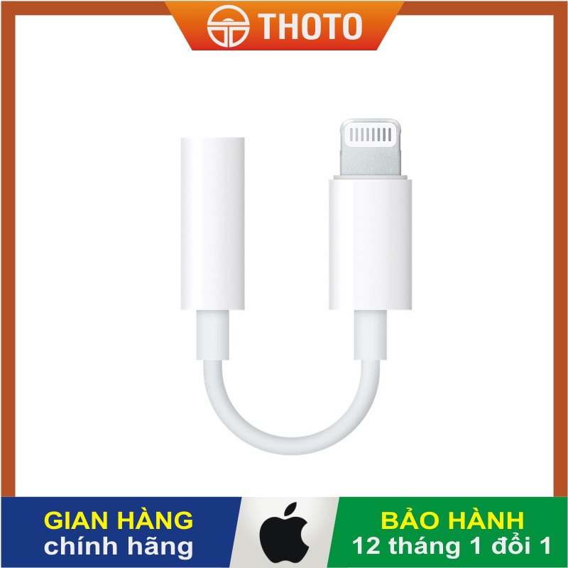 [Chính hãng BH 12 tháng] Cáp chuyển đổi âm thanh iPhone zin 100% - Jack Lightning sang tai nghe 3.5 mm - Hàng chính hãng