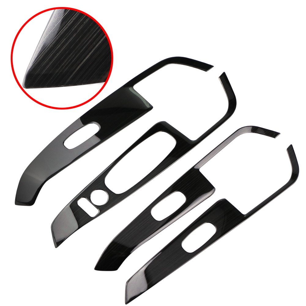 Set 4 Miếng Dán Trang Trí Bảng Điều Khiển Nâng Cửa Sổ Xe Hơi Nissan Kicks 2017-2021