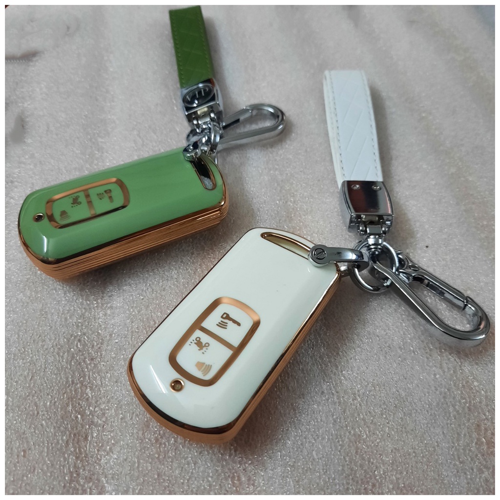 Bọc chìa khóa Smartkey AB Airblade, Vision, Lead, Vario cũ 2 nút bấm to nhựa TPU kèm móc khóa