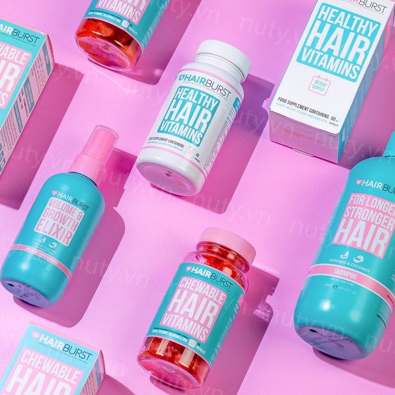 Kẹo Dẻo Kích Thích Mọc Tóc HairBurst Chewable Hair Vitamins (60 viên) | Thế Giới Skin Care
