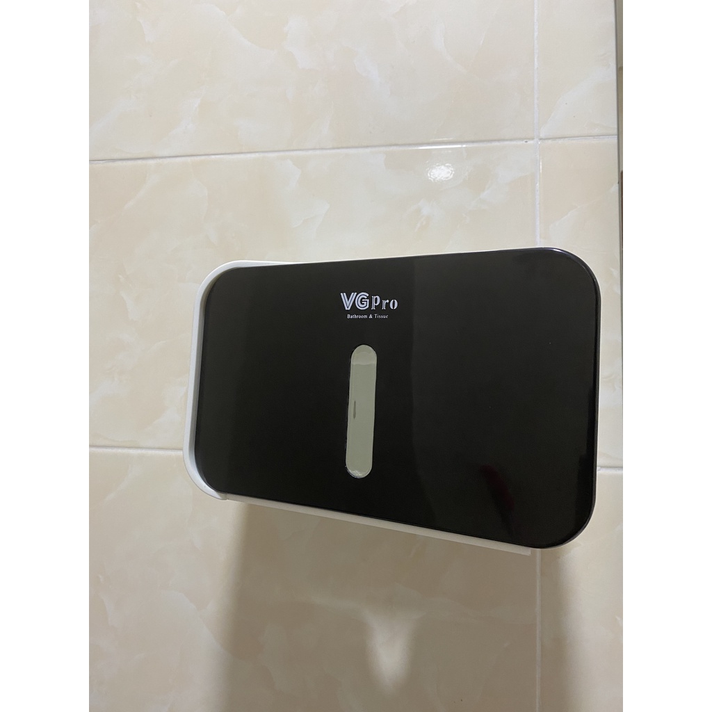 Hộp Đựng Giấy Vệ Sinh cuộn nhỏ VGpro Trong Nhà Tắm Dán Tường Chống Nước Bằng Nhựa