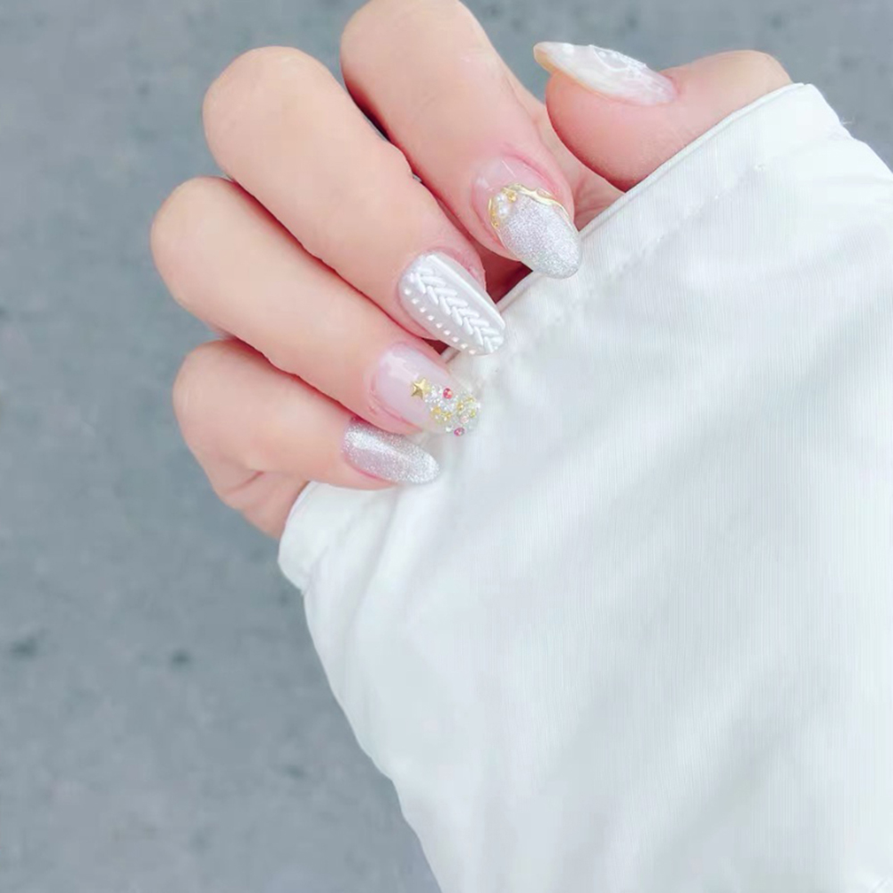 Nhãn Dán Trang Trí Móng Tay Họa Tiết Lông Vũ 3D Sáng Tạo Diy