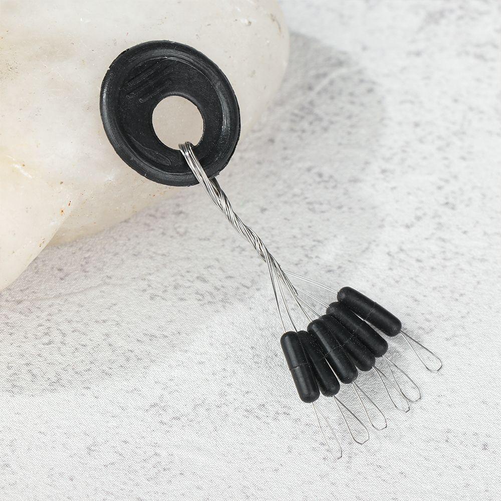 Set 60 Phụ Kiện Câu Cá Hình Trụ Nhỏ 1-6 (10 Kiểu)# Phao Câu Cá Bằng Cao Su Màu Đen Chất Lượng Cao