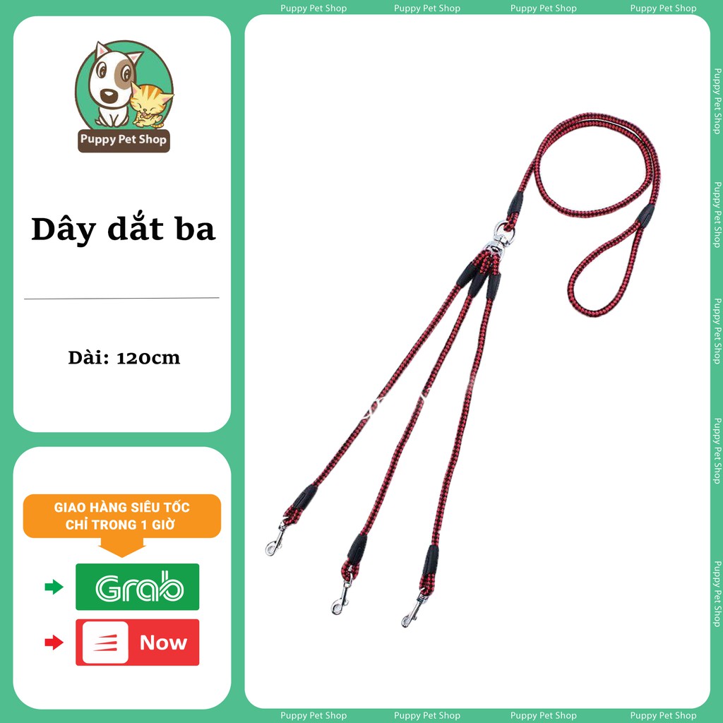 Dây dắt chó mèo, Dây dắt 3 bé