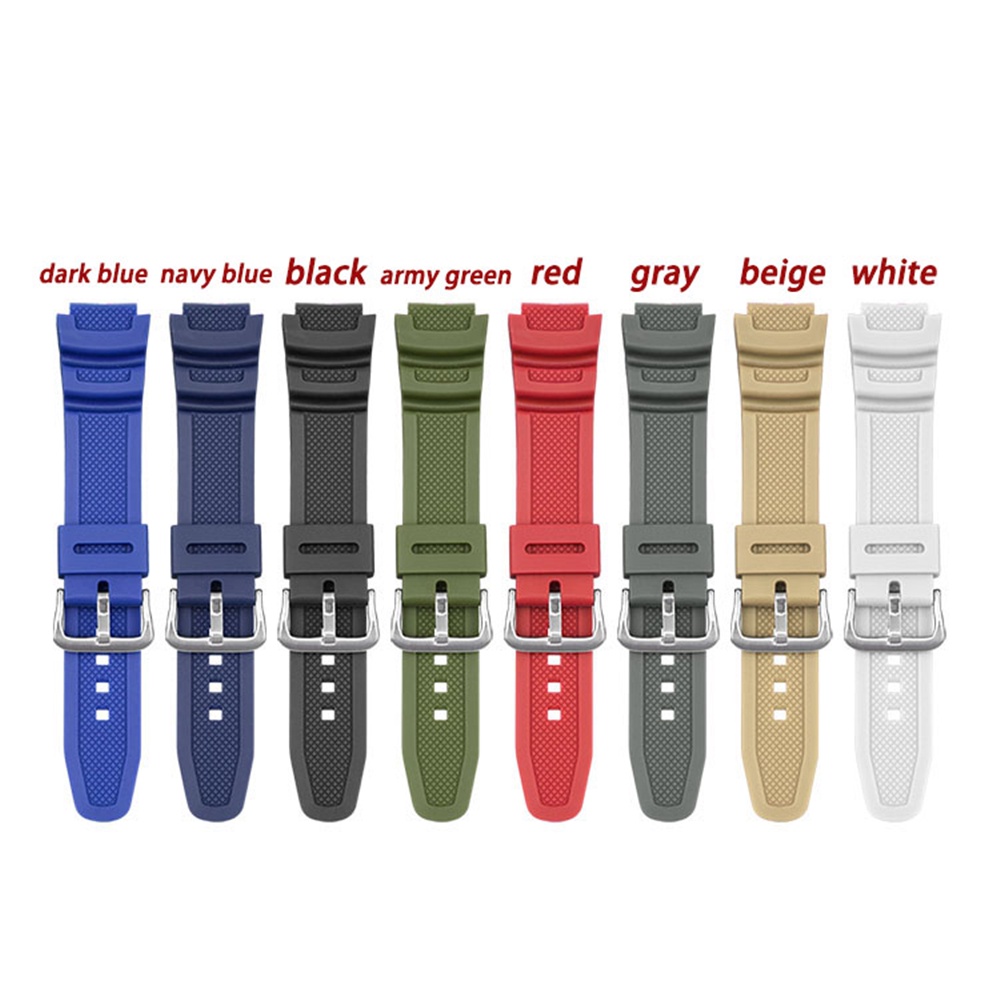 Dây Đeo Đồng Hồ Bằng Silicone Cho Casio AE-1000w AQ-S810W SGW-400H / SGW-300H 18mm