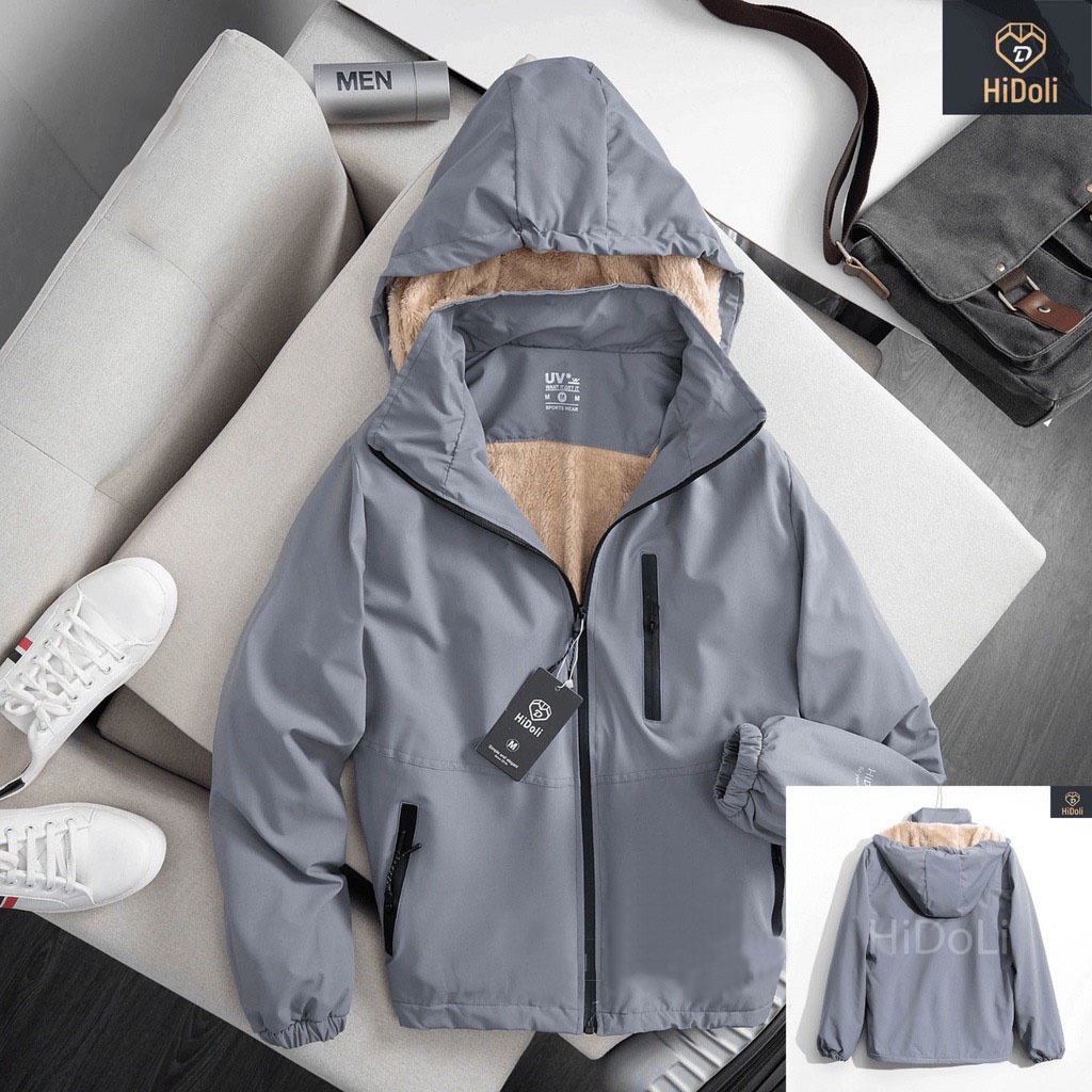 Áo gió nam nữ lót lông tráng bạc chống nước, cản gió cao cấp chuẩn hãng HIDOLI,áo khoác gió unisex