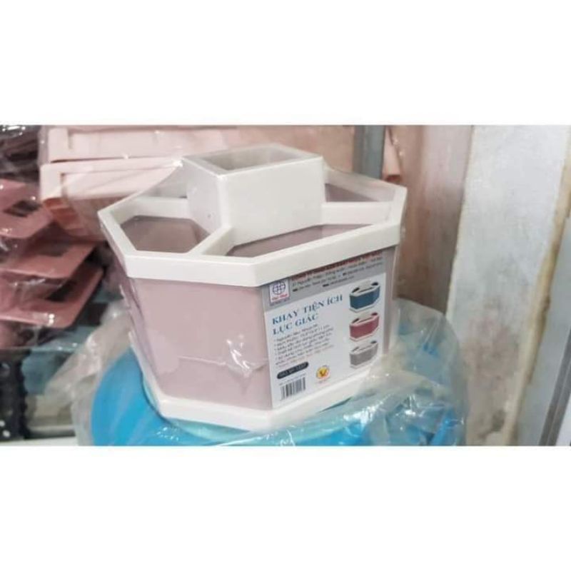ỐNG ĐỰNG BÚT- KHAY TIỆN ÍCH LỤC GIÁC NHỰA VIỆT NHẬT