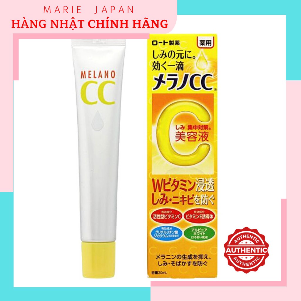 Tinh Chất Dưỡng Trắng Chống Thâm Nám Melano CC Whitening Essence 20ml