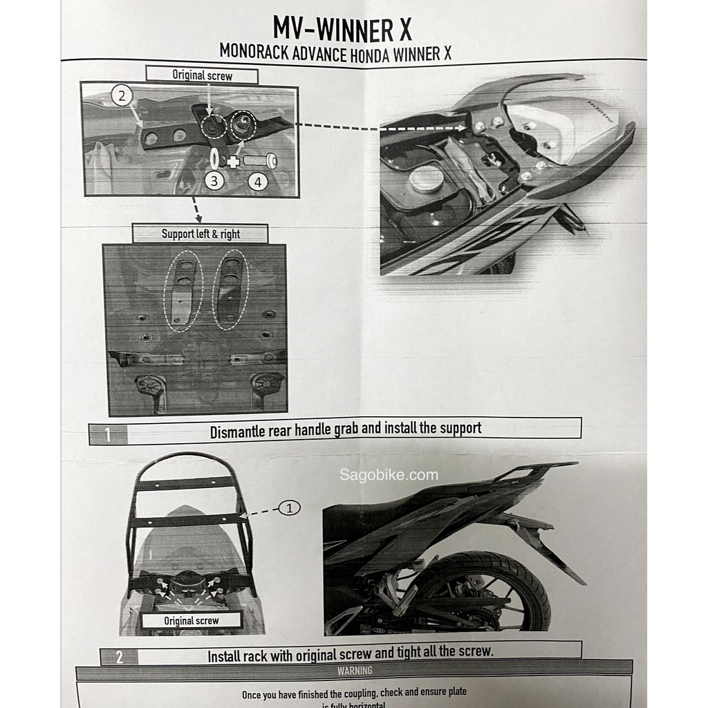 Bát treo đèn hậu winner X