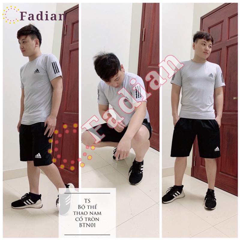 Set đồ bộ nam nữ, bộ quần áo thể thao nam tay ngắn chất thun lạnh phối 3 sọc tay và chân phong cách Ulzzang Unisex | BigBuy360 - bigbuy360.vn