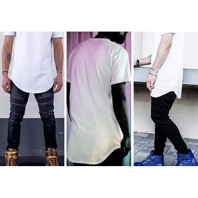 Oval tee (long tee) áo thun tà bầu