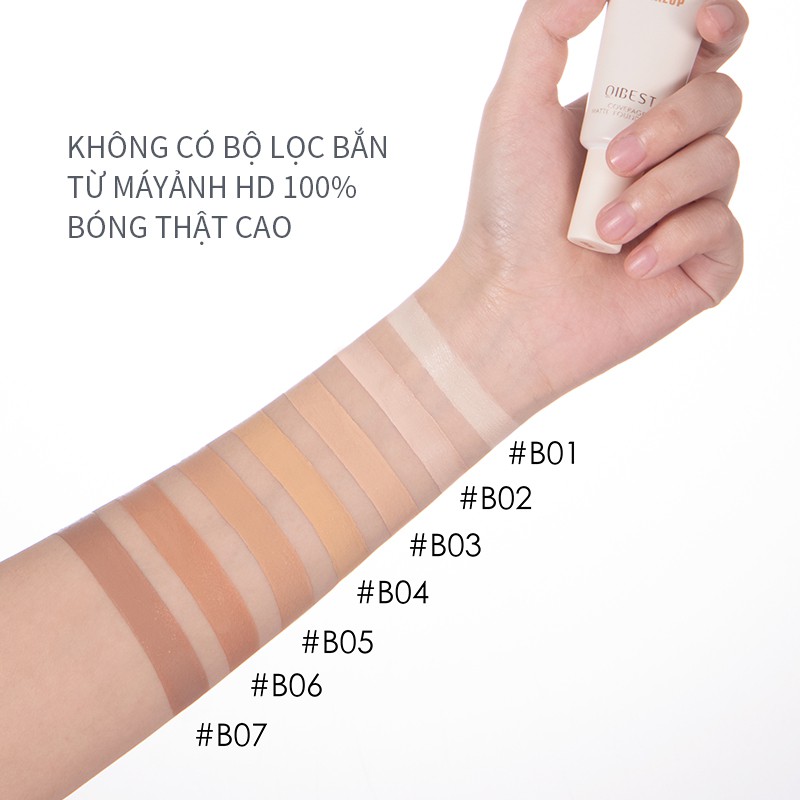 Kem Nền Dạng Lỏng QIBEST Chứa Dầu Jojoba Và Vitamin E Che Phủ Toàn Diện 7 Màu Tùy Chọn Trang Điểm Cho Mặt 20ml | BigBuy360 - bigbuy360.vn
