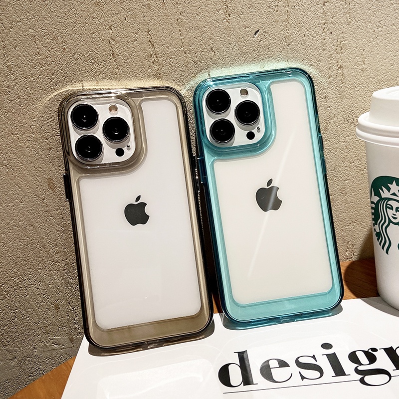 Ốp Điện Thoại Acrylic Cứng Trong Suốt Chống Sốc Chống Va Chạm Cho iPhone 14 13 11 12 pro max 13 pro max