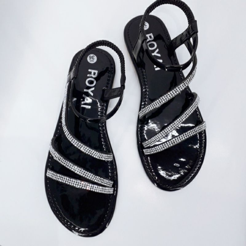 Sandal quai mảnh đính đá thời trang