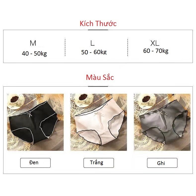 Quần lót nữ thun lạnh trơn phối, đồ lót nữ - SOC1090 | BigBuy360 - bigbuy360.vn