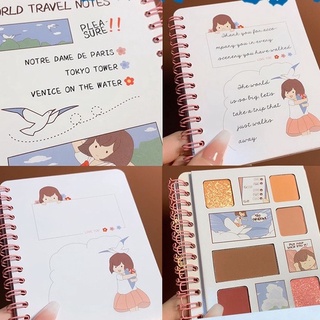 Bảng Phấn Mắt Phối Sẵn 6 Màu NOTE BOOK GRIL