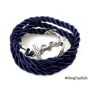 Vòng tay mỏ neo dây vải unisex