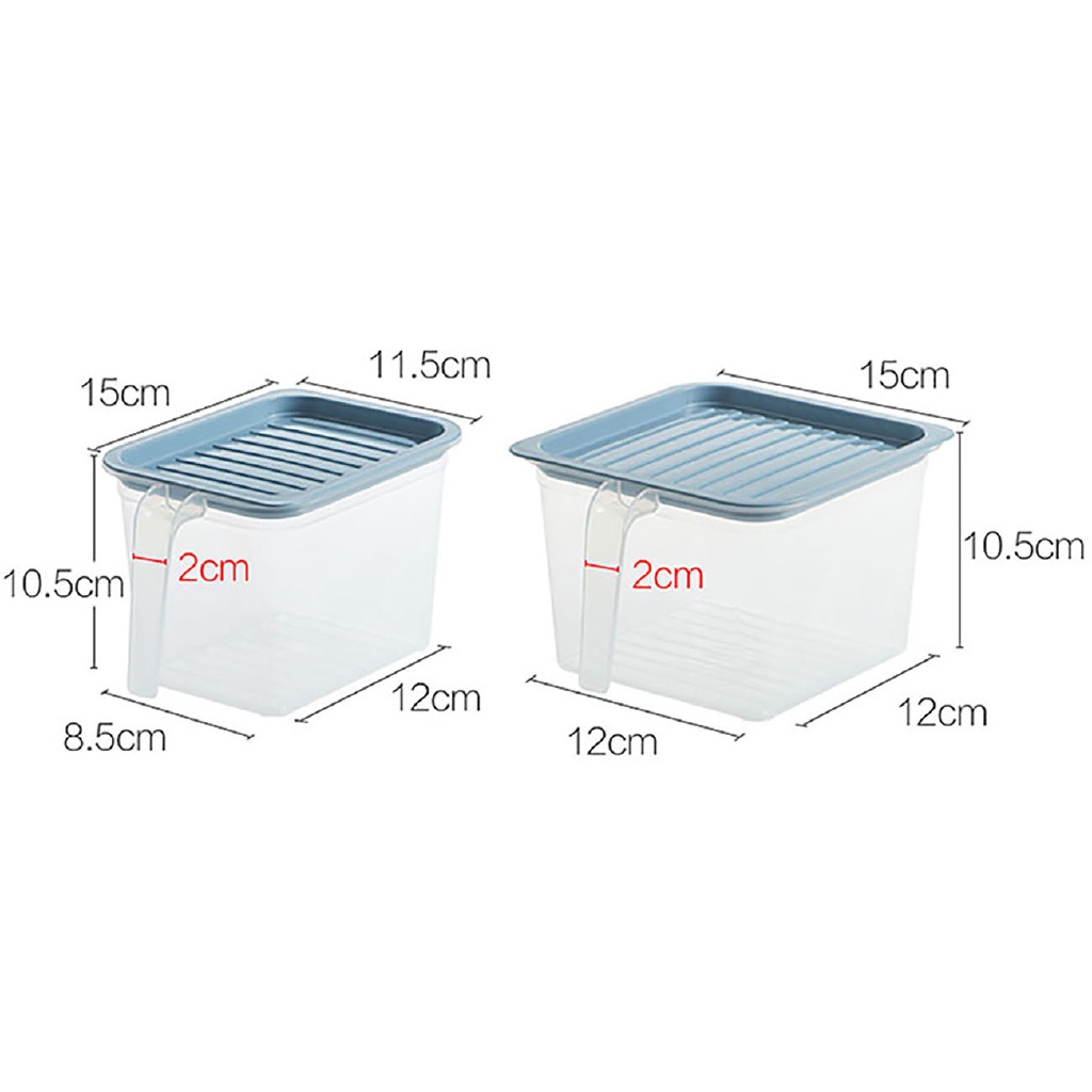 Hộp đựng thực phẩm JUJIAJIA trong suốt có tay cầm và nắp đậy tiện dụng