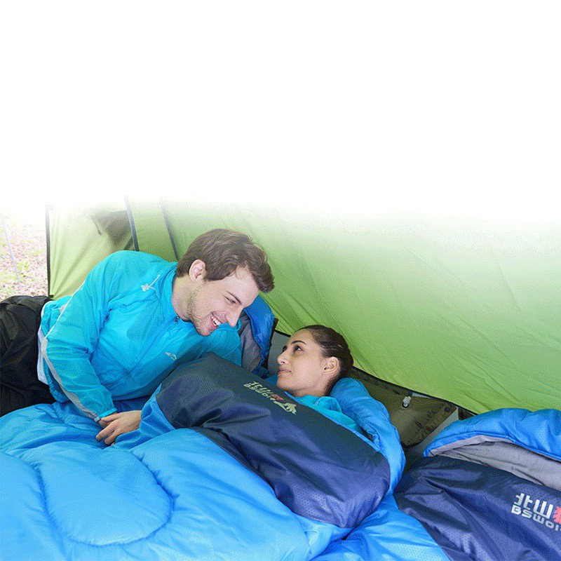 túi ngủ người lớn cắm trại ngoài trời mùa đông dày ấm ápVải không thấm nước,