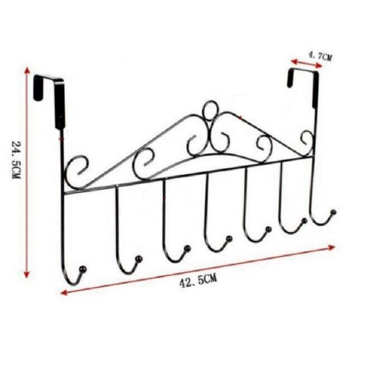 Móc Treo Quần Áo Sau Cửa 7 Chấu Bằng Thép Không Gỉ Gọn Gàng Tiện Dụng - MTDDT