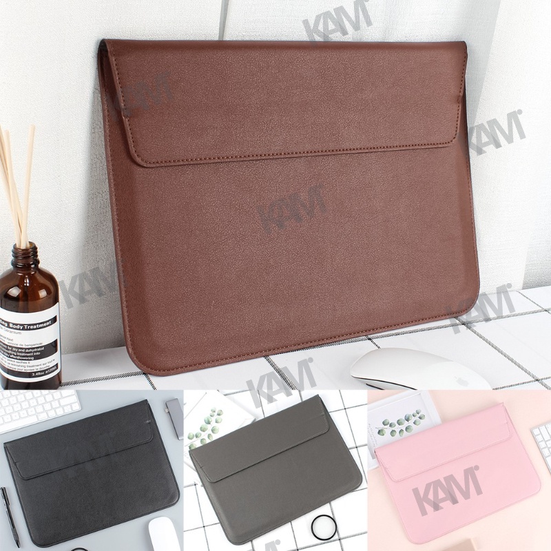 Túi Da PU Đựng Laptop Macbook Air 13 M2 Pro 13 16 12 11 15 M1 A2442 A2485 Có Giá Đỡ