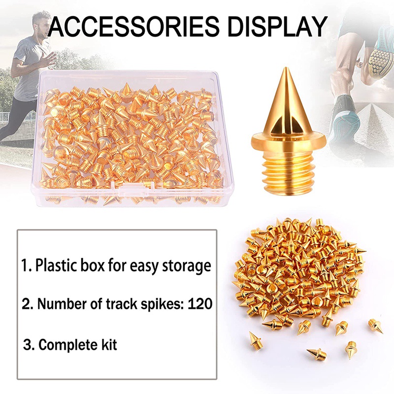 Bộ 120 Đinh Gắn Đế Giày Đánh Golf Bằng Thép Không Gỉ 1 / 4Inch