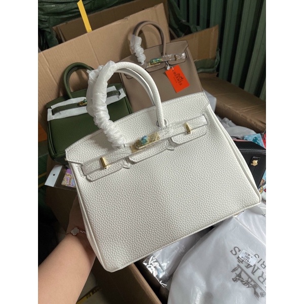 Túi Hm birkin tay cầm tặng kèm khăn size 25
