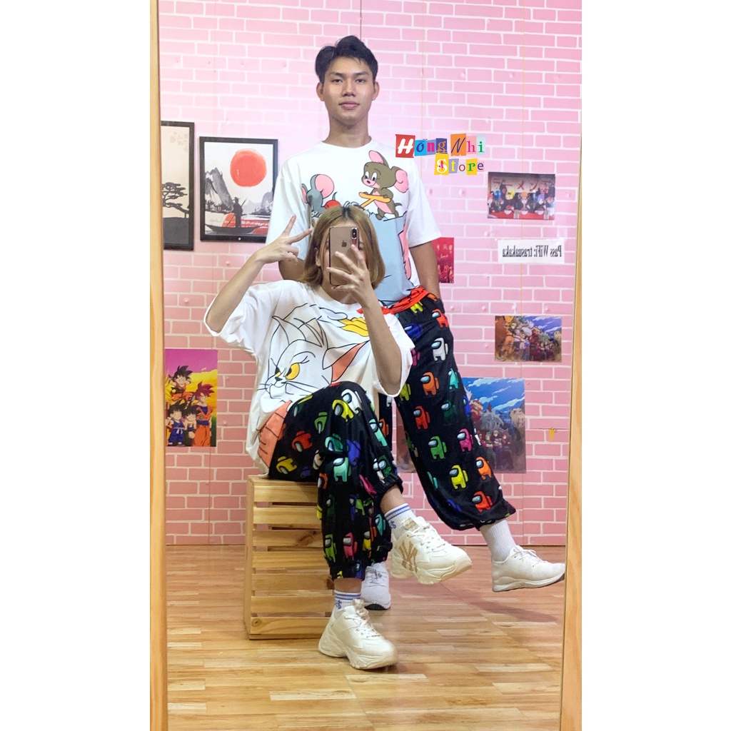 Quần Hoạt Hình Dài Bo Lai Hình Lego Cartoon Pant V2 Oversize Ulzzang Unisex - MM