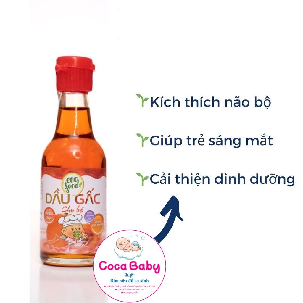 Dầu ăn dinh dưỡng Eco Food cho bé từ 6 tháng 60g bổ sung vitamin date luôn mới ⚡FREESHIP⚡
