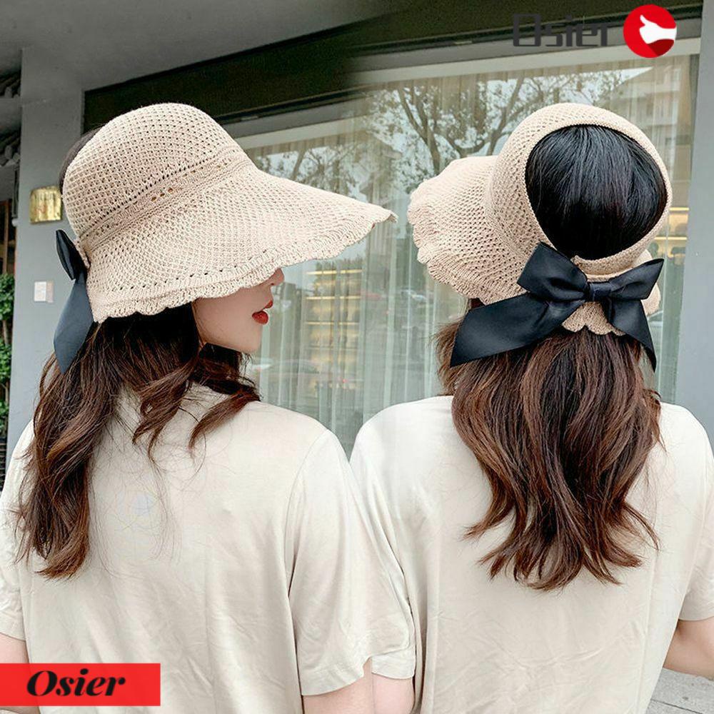 Nón Rộng Vành Đính Nơ Thời Trang Đi Biển Cho Nữ OSIER1
