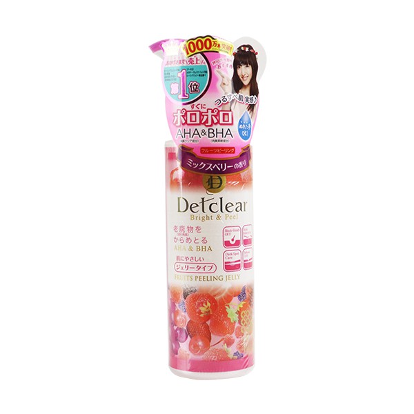 Tẩy da chết Meishoku Detclear Bright & Peel Fruits Peeling Jelly 180ml Nhật Bản