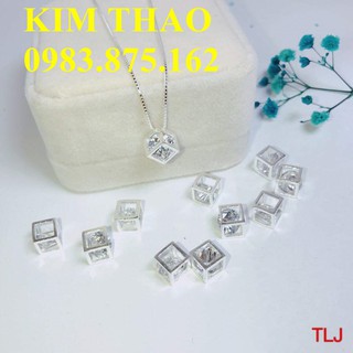 Dây chuyền bạc ta hộp lập phương