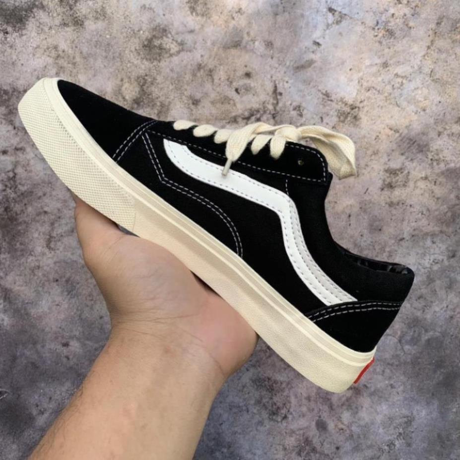 Giày Vans đen Vault kẻ trắng thể thao sneaker Hot Trend [Full box, Full bill]