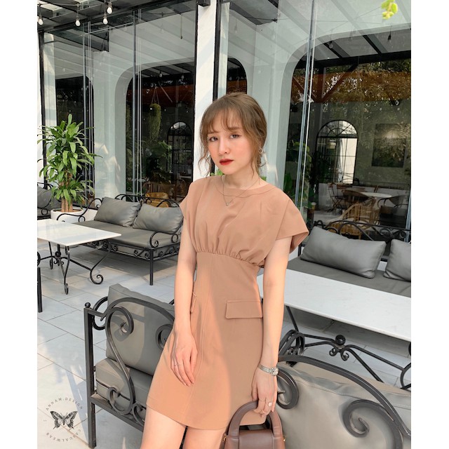 Đầm Brownie nâu tây tôn eo thon Annam Design