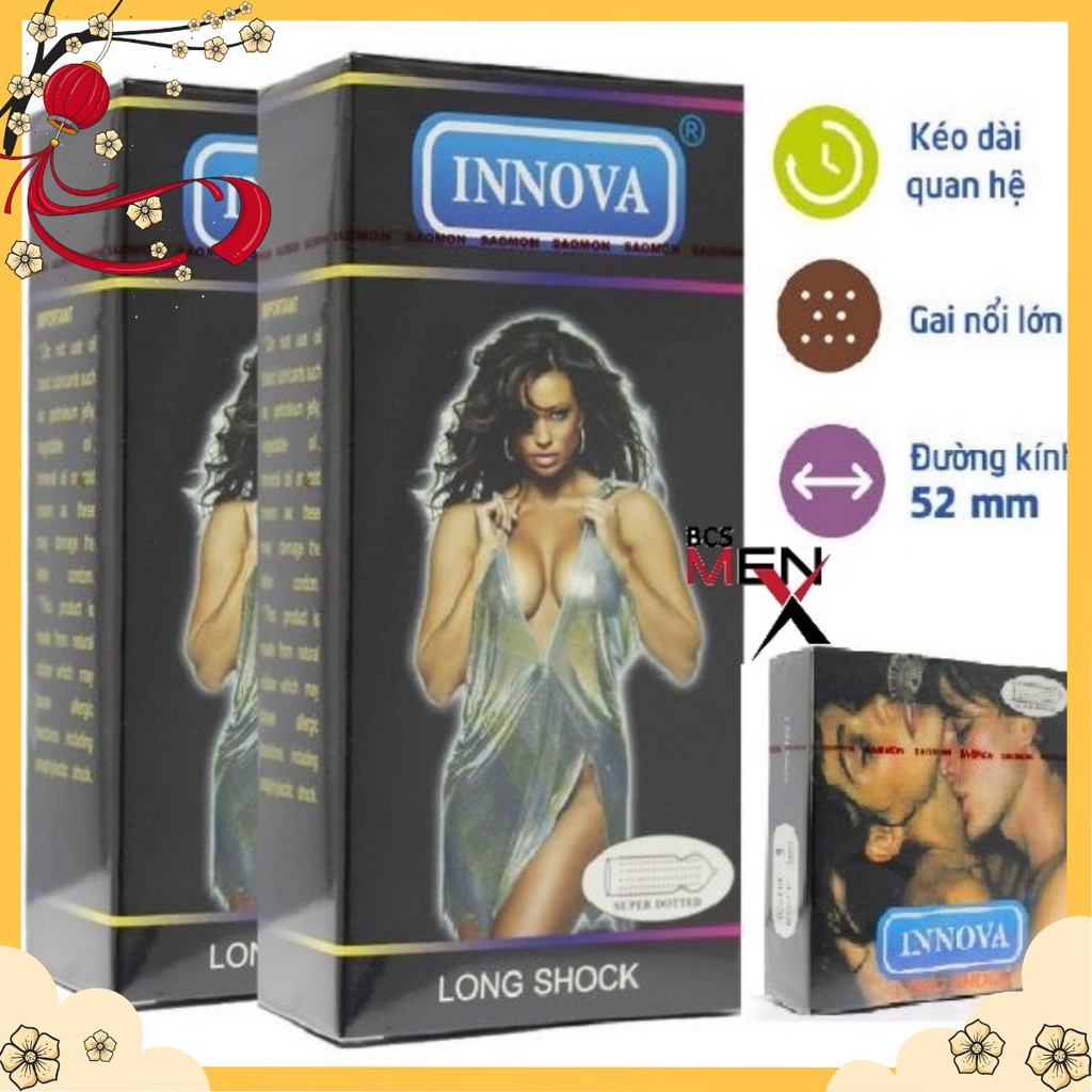 Combo tiết kiệm (gồm 2 hộp 12 chiếc và 1 hộp 3 chiếc) Bao cao su Innova Super Dotted
