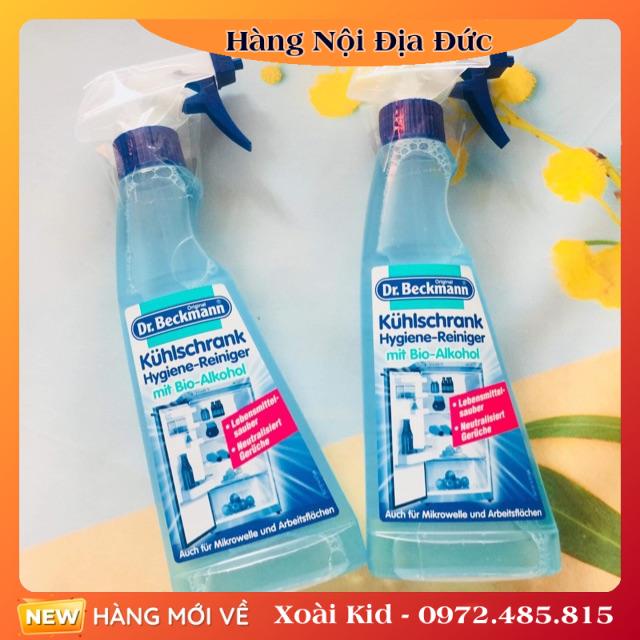 CHAI XỊT VỆ SINH TỦ LẠNH,LÒ VI SÓNG, LÒ NƯỚNG, TỦ ĐÔNG DR BECKMANN 250ML CỦA ĐỨC -DATE MỚI ĐỦ BILL