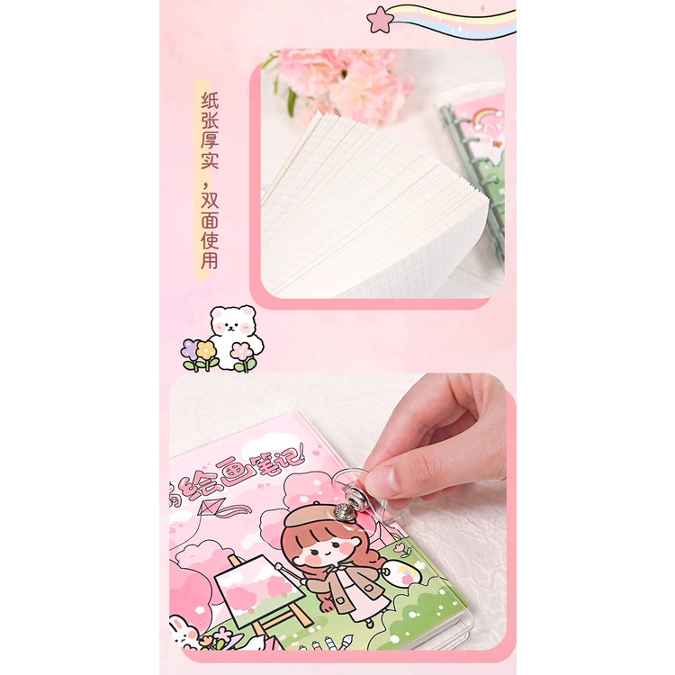 Sổ Tay Ghi Chú Bìa Giấy Abu Hình Vuông Dễ Thương