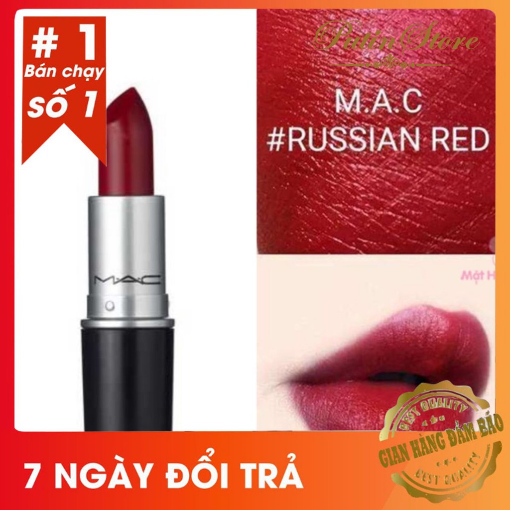 🌻[ CHÍNH HÃNG 100% ]🌻 Son Mac Màu Russian Red - Đỏ Rượu chính hãng [CAO CẤP]🌻🌟