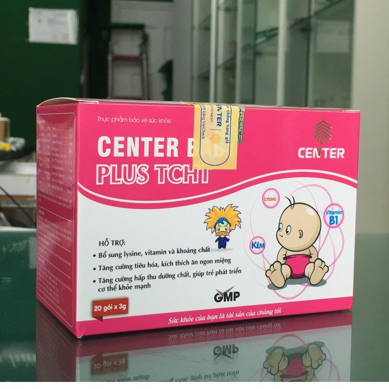 Center Baby Plus Tăng cường hấp thu – Giúp kích thích tiêu hóa, tăng đề kháng (Hộp Cốm 20 gói)