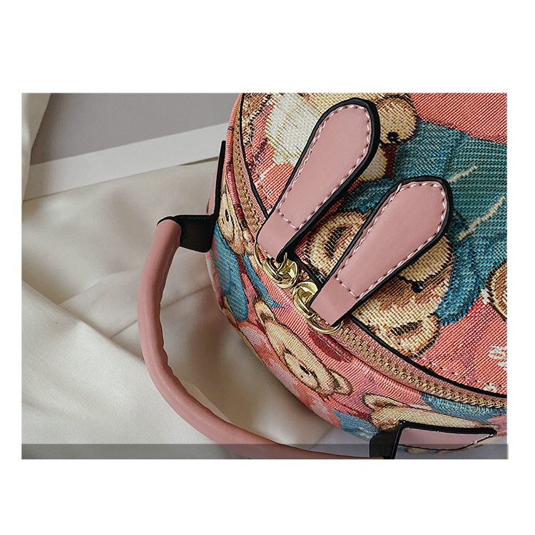 Ba Lô Da Mini Chuwanglin Hình Gấu Đa Chức Năng Cho Nữ